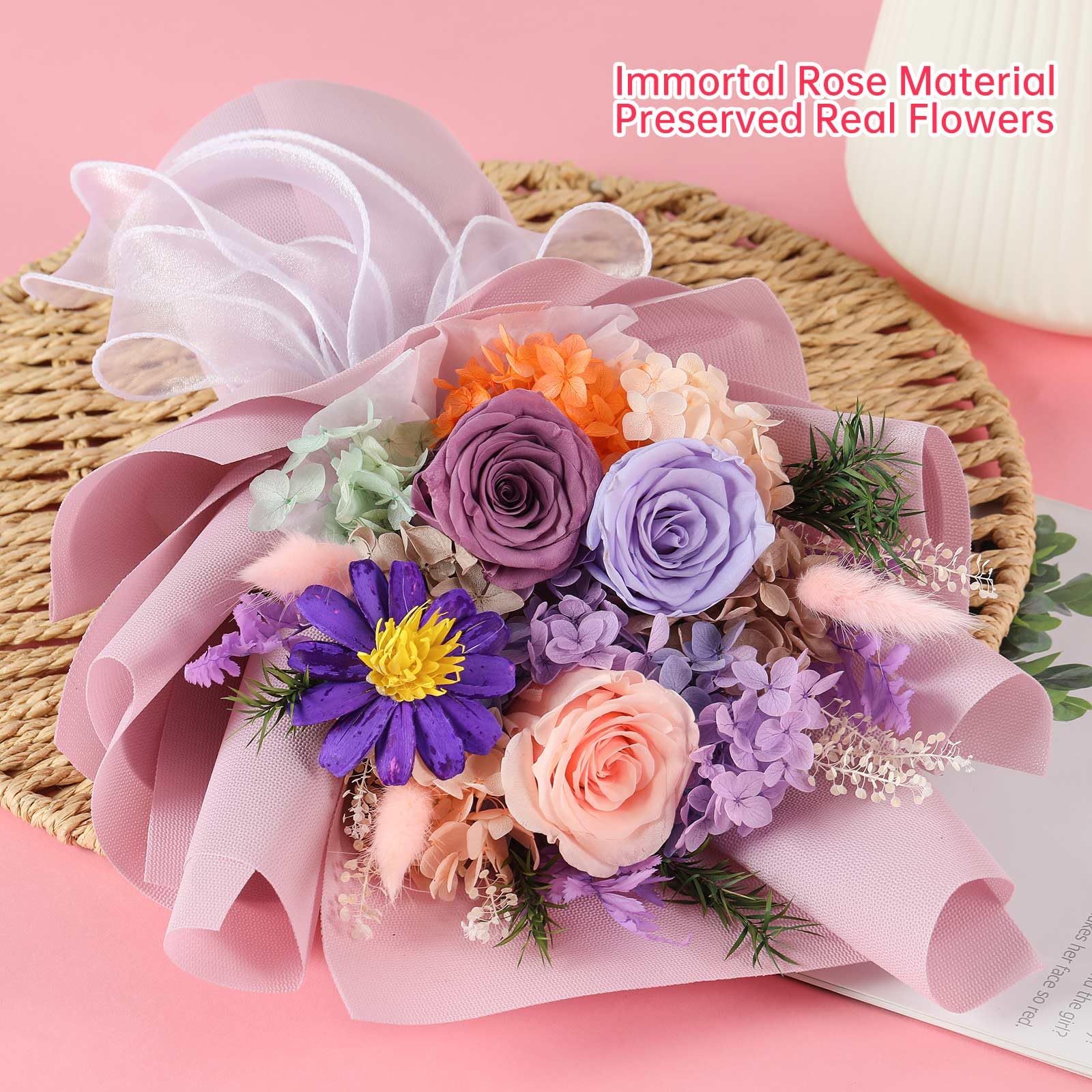 Amazon.com : Forever Flowers for Delivery, Preserved Purple Rose